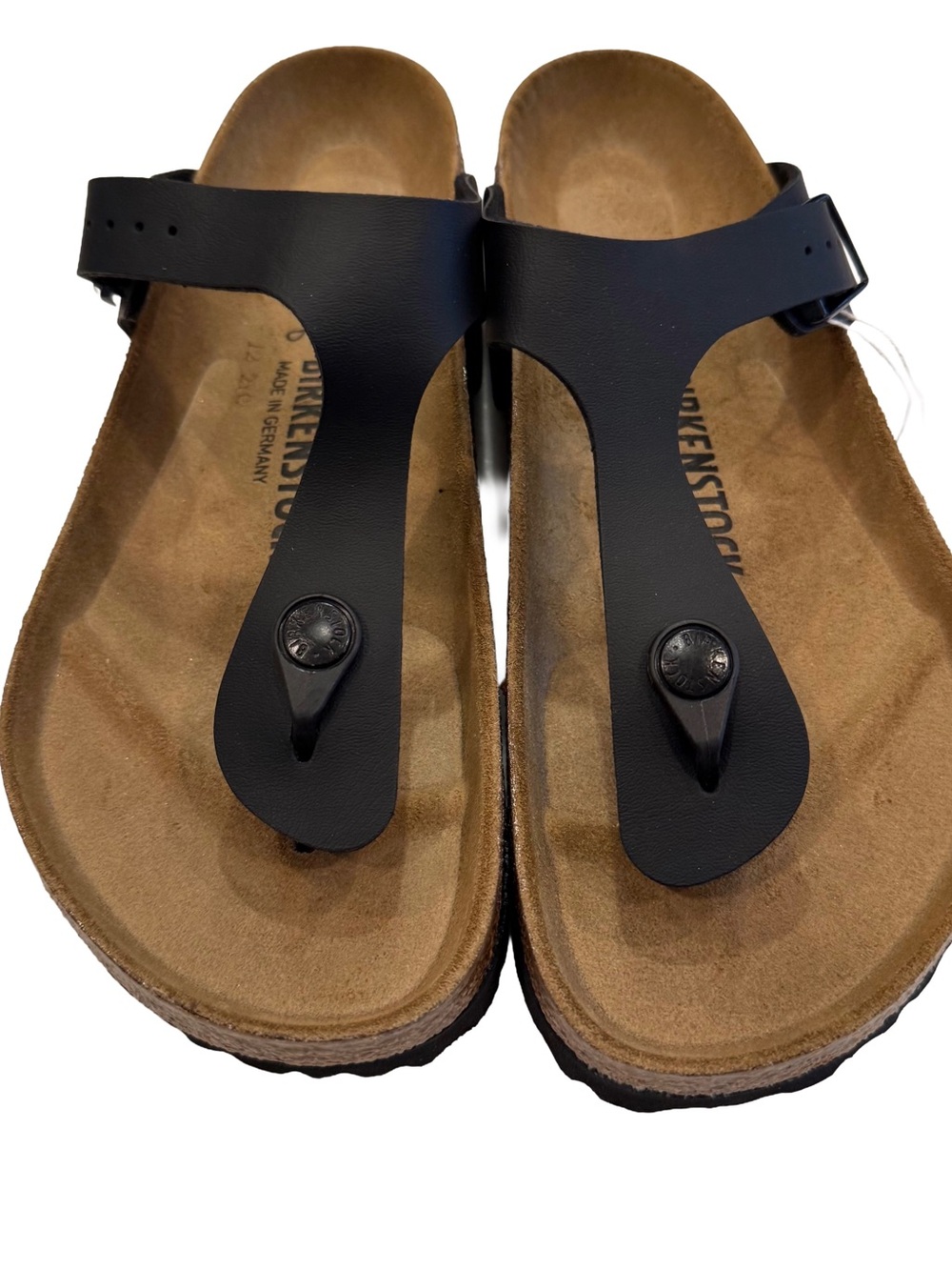 Birkenstock Gizeh Black Mens Wms 8 Men’s 6 EU 39 Regular Fit New In Box